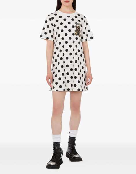 Rochii casual Moschino Teddy Polka Dots Dress IVORY Femei (BM 18920905) 2
