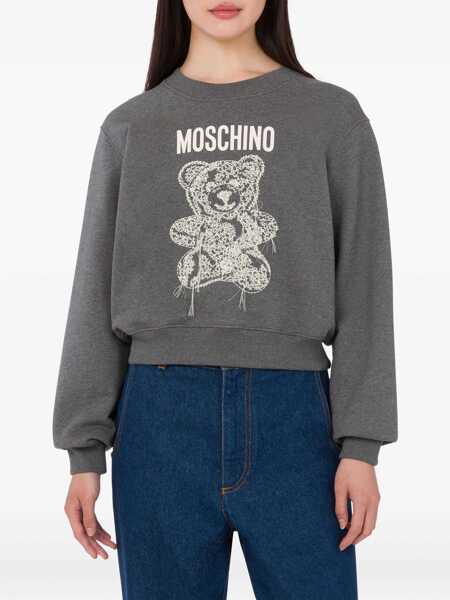 Bluze de trening Moschino Teddy Sweatshirt GREY Femei (BM 18920911) 3