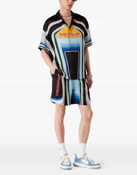 Pantaloni scurti Casablanca Graphic Mountain Shorts GRAPHIC MOUNTAIN Barbati (BM 18920977) 2