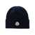 Moncler Moncler Wool And Cashmere Beanie In Navy Blue NAVY