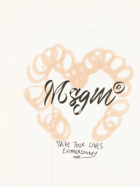 Tricouri MSGM JERSEY T-SHIRT GIRL White Fete (BM 18922653) 3