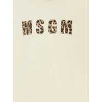 Imbracaminte MSGM pentru Fete - Tricouri MSGM BOXY JERSEY T-SHIRT GIRL White Fete (BM 18922656) - B-mall.ro