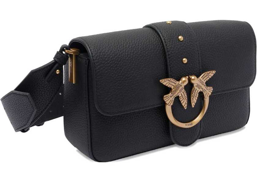 Genti de umar Pinko Love leather Shoulder Bag NERO/ANTIQUE Femei (BM 18922708) 2