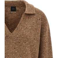 Pulovere Pinko Dama - Pulovere Pinko V-neck Sweater with rhinestones MULTI CAMMELLO/BIANCO Femei (BM 18922714) - B-mall.ro