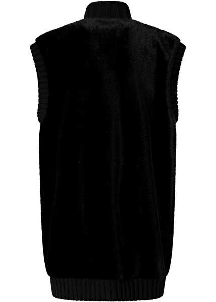 Jachete Pinko Long Vest in faux fur NERO LIMOUSINE Femei (BM 18922771) 2