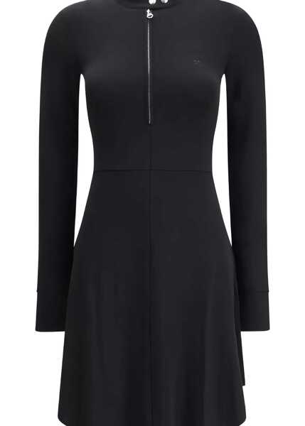 Rochii COURRGES Zippered jersey biker Dress BLACK Femei (BM 18922795) 2