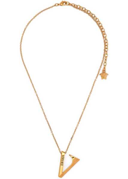 Coliere Versace V chain Necklace VERSACE GOLD Femei (BM 18922846) 1