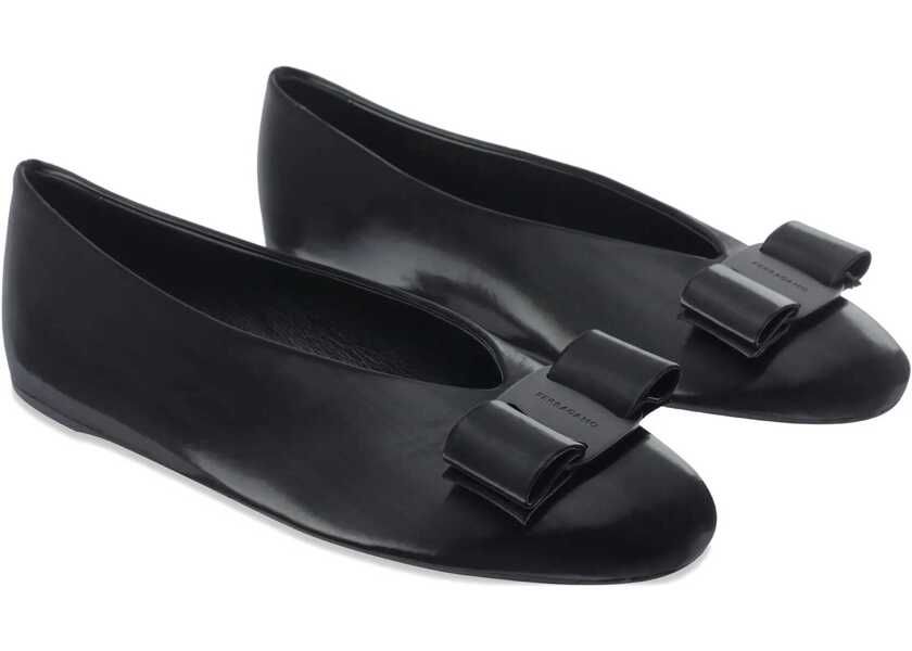 Balerini Ferragamo Vara bow Ballerinas NERO Femei (BM 18922936) 2