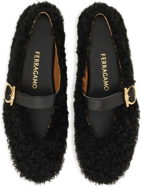 Balerini Ferragamo Gancini-embellished Ballerinas BLACK Femei (BM 18922951) 3