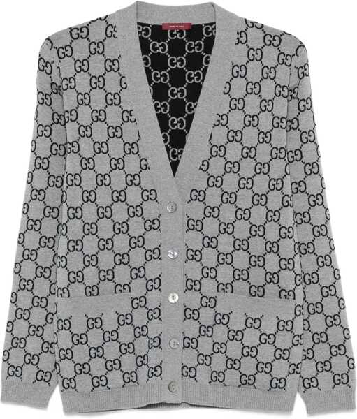 Cardigane Gucci GG Supreme reversible Cardigan SMOKE GREY/BLACK Femei (BM 18922969) 1