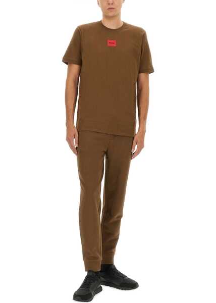 Pantaloni casual Hugo Boss Jogger Pants With Logo Label MILITARY GREEN Barbati (BM 18923122) 2