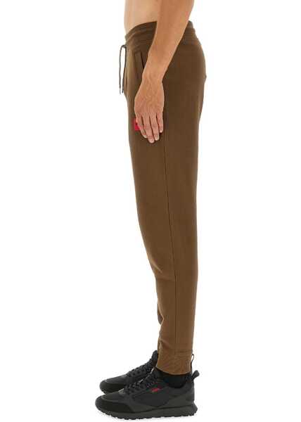 Pantaloni casual Hugo Boss Jogger Pants With Logo Label MILITARY GREEN Barbati (BM 18923122) 4