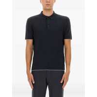 Tricouri Polo Silk And Cotton Braided Polo Shirt Barbati