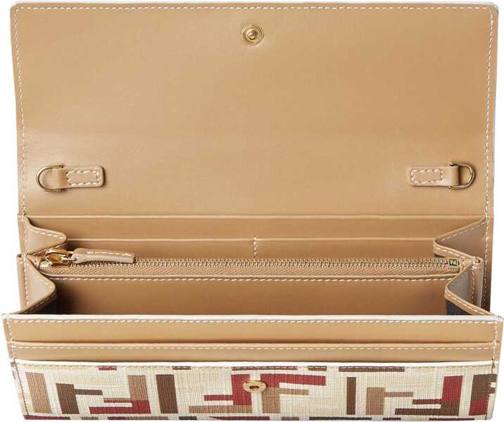 Portofele Fendi Continental Wallet With Chain BEIGE Femei (BM 18923161) 4