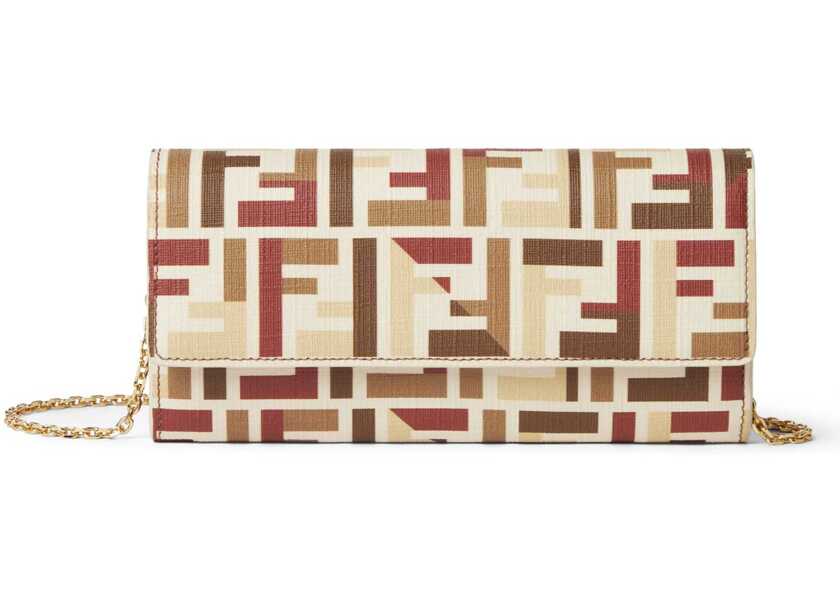 Portofele Fendi Continental Wallet With Chain BEIGE Femei (BM 18923161) 1
