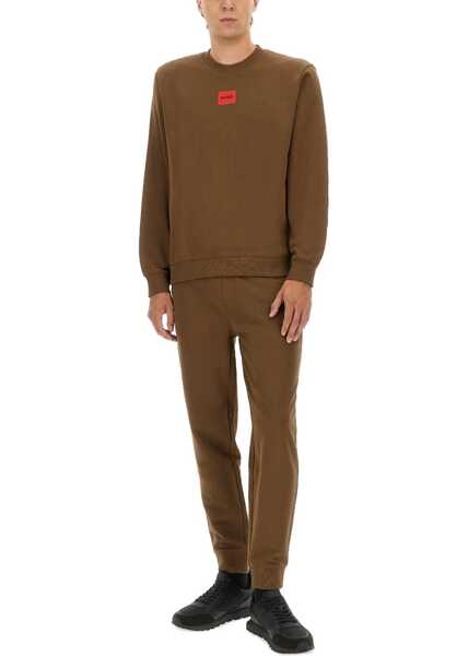 Bluze de trening Hugo Boss Regular Fit Sweatshirt With Logo Label BROWN Barbati (BM 18923185) 2