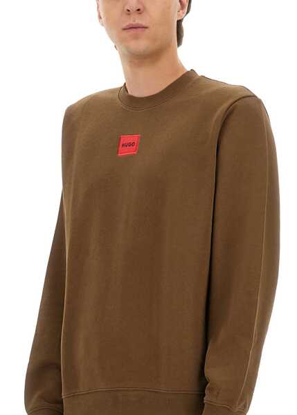 Bluze de trening Hugo Boss Regular Fit Sweatshirt With Logo Label BROWN Barbati (BM 18923185) 4
