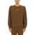 Hugo Boss Regular Fit Sweatshirt With Logo Label BROWN