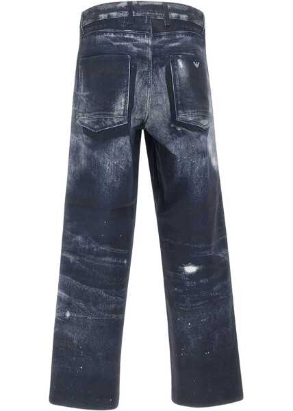 Blugi Emporio Armani Denim print Pants BLUE WASH Barbati (BM 18923299) 3