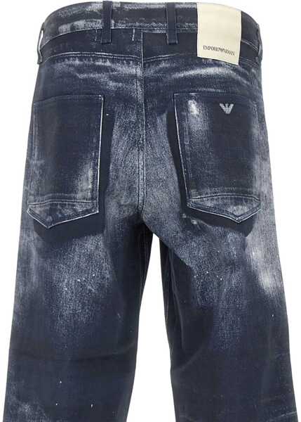 Blugi Emporio Armani Denim print Pants BLUE WASH Barbati (BM 18923299) 4