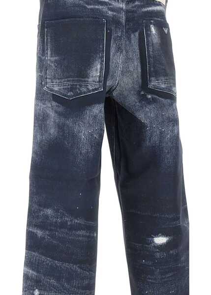Blugi Emporio Armani Denim print Pants BLUE WASH Barbati (BM 18923299) 5
