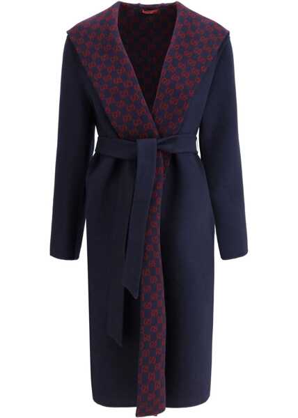 Paltoane Gucci Wool coat BLUE/RED Femei (BM 18923302) 1