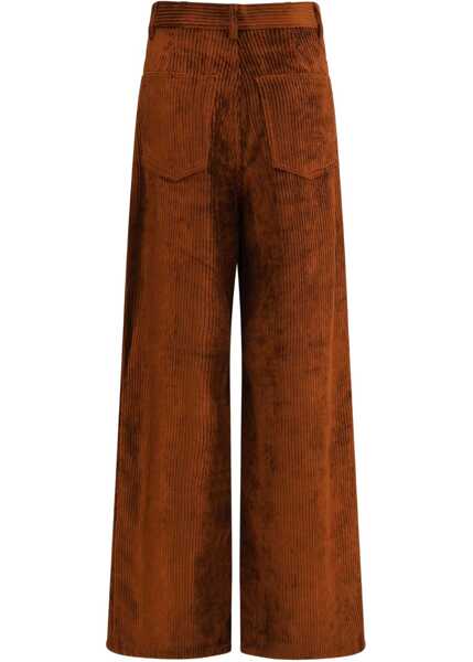 Pantaloni casual PETAR PETROV Corduroy wide leg Pants WINE Femei (BM 18923317) 2