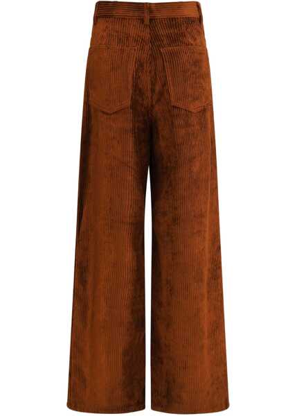 Pantaloni casual PETAR PETROV Corduroy wide leg Pants WINE Femei (BM 18923317) 3