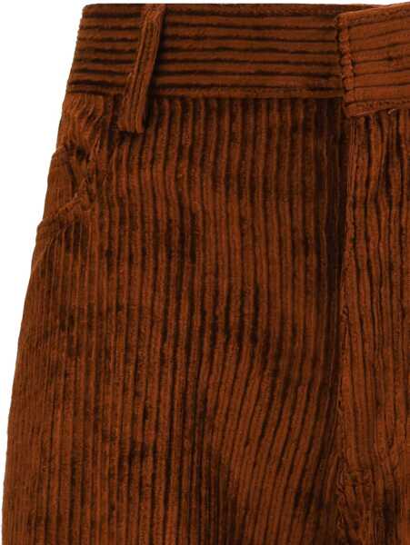 Pantaloni casual PETAR PETROV Corduroy wide leg Pants WINE Femei (BM 18923317) 4