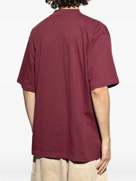 Tricouri Balenciaga Bb T-Shirt In Cotton BORDEAUX Barbati (BM 18923491) 4