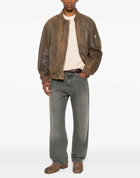 Bomber jacket Golden Goose Bomber Leather Jacket BROWN Barbati (BM 18923503) 2