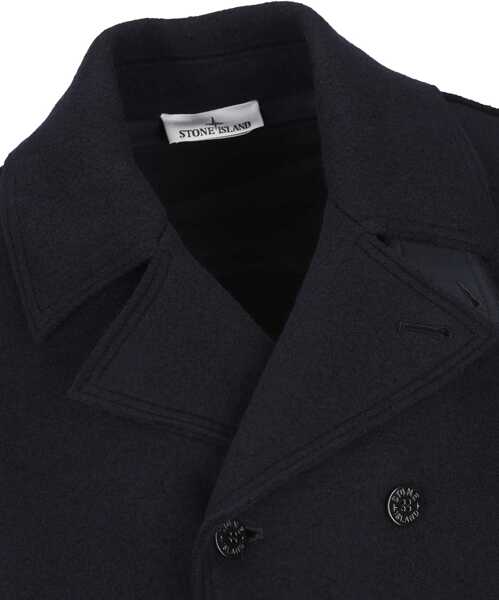 Paltoane Stone Island Wool Peacoat BLUE Barbati (BM 18923527) 4