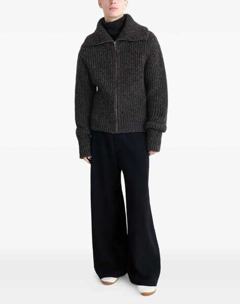 Cardigane LEMAIRE Zipped Cardigan Yak Alpaca BLACK Barbati (BM 18923533) 2