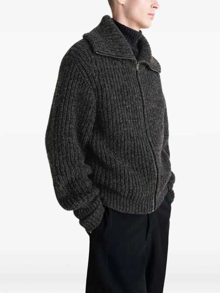 Cardigane LEMAIRE Zipped Cardigan Yak Alpaca BLACK Barbati (BM 18923533) 3