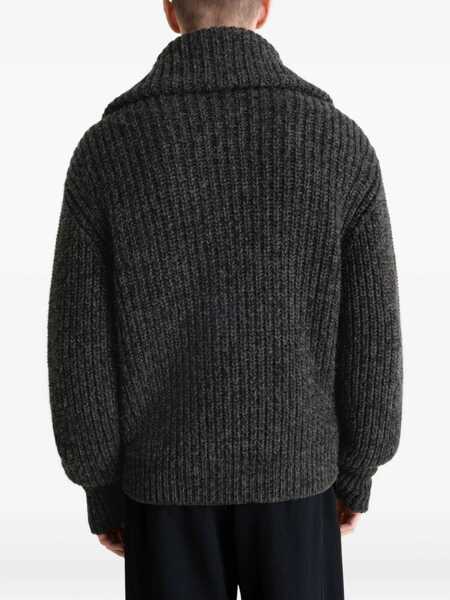 Cardigane LEMAIRE Zipped Cardigan Yak Alpaca BLACK Barbati (BM 18923533) 4