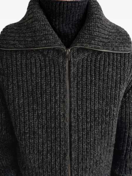 Cardigane LEMAIRE Zipped Cardigan Yak Alpaca BLACK Barbati (BM 18923533) 5