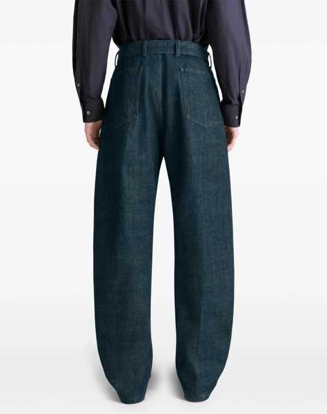 Blugi LEMAIRE Twisted Belted Pants In Denim BLUE Barbati (BM 18923557) 4