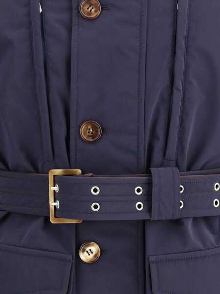 Jachete Brunello Cucinelli Membraned nylon saharan Jacket NAVYGEYSERSIGARO Barbati (BM 18923689) 3
