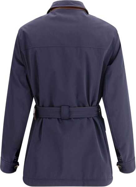 Jachete Brunello Cucinelli Membraned nylon saharan Jacket NAVYGEYSERSIGARO Barbati (BM 18923689) 1