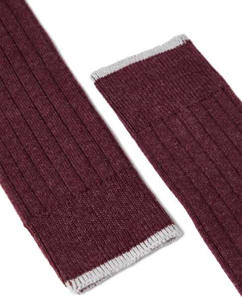 Sosete Brunello Cucinelli Cashmere ribbed Socks AMARANTOCIOTTOLO Barbati (BM 18923716) 2