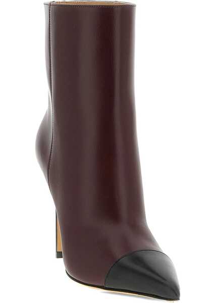 Bocanci casual Francesco Russo Two-tone Ankle Boots BLACK/BORDEAUX Femei (BM 18923752) 2