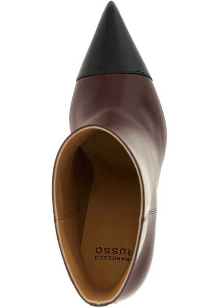 Bocanci casual Francesco Russo Two-tone Ankle Boots BLACK/BORDEAUX Femei (BM 18923752) 3