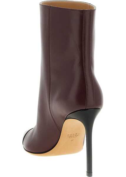 Bocanci casual Francesco Russo Two-tone Ankle Boots BLACK/BORDEAUX Femei (BM 18923752) 4