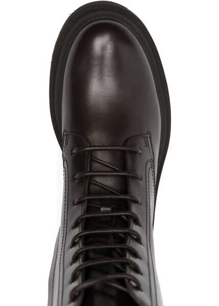 Bocanci casual Brunello Cucinelli Leather Ankle Boots TESTA MORO Femei (BM 18923758) 4