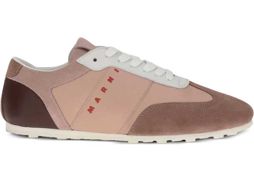 Sneakers Marni Softy Soccer Sneakers ANTIQUE ROSE/NUDE/WHITE/BORDEAUX Femei (BM 18923761) 1