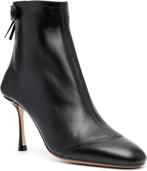 Bocanci casual Francesco Russo Leather Ankle Boots BLACK Femei (BM 18923782) 2
