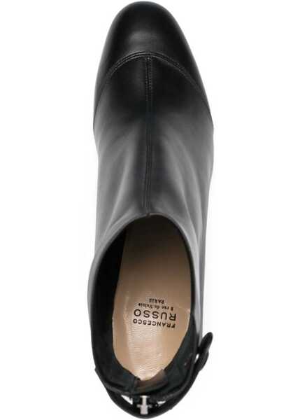 Bocanci casual Francesco Russo Leather Ankle Boots BLACK Femei (BM 18923782) 4