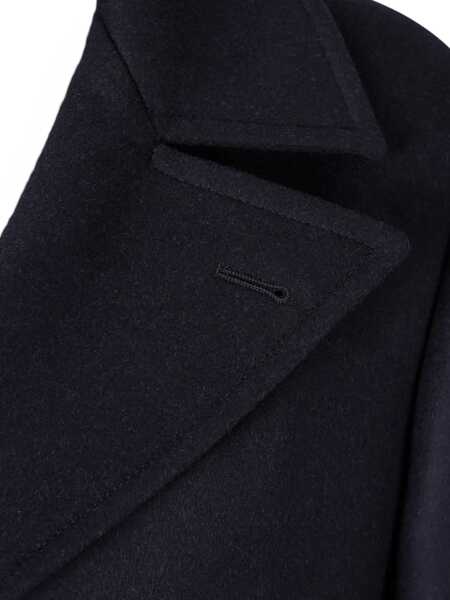 Paltoane Brunello Cucinelli Double wool flannel Caban NAVY/PIOMBORUBINO Barbati (BM 18923812) 4