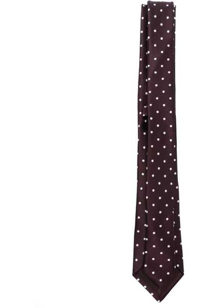 Cravate Tom Ford Satin Polka Dot Tie BORDEAUX Barbati (BM 18923950) 2