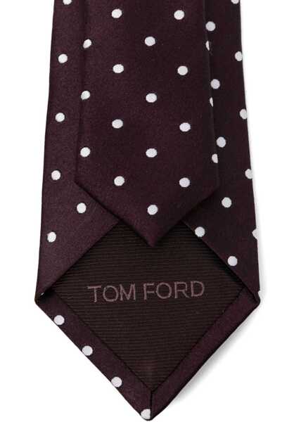 Cravate Tom Ford Satin Polka Dot Tie BORDEAUX Barbati (BM 18923950) 3